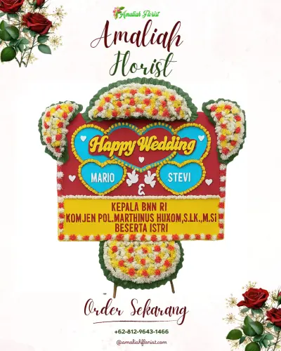 Karangan Papan Bunga Pernikahan di Cihaur Geulis